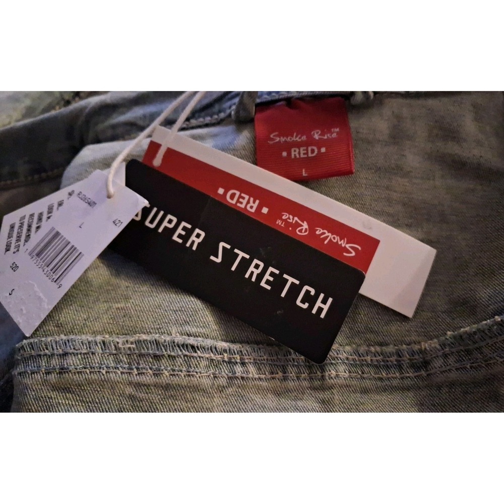 Women's Smoke Rise Olivia Heart Denim Jacket Size L - Picture 8 of 9